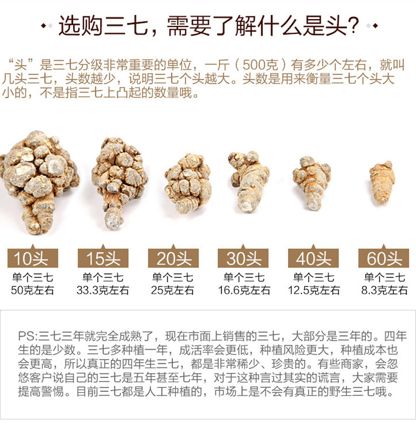 七公精选高级云南文山三七（性价比高）